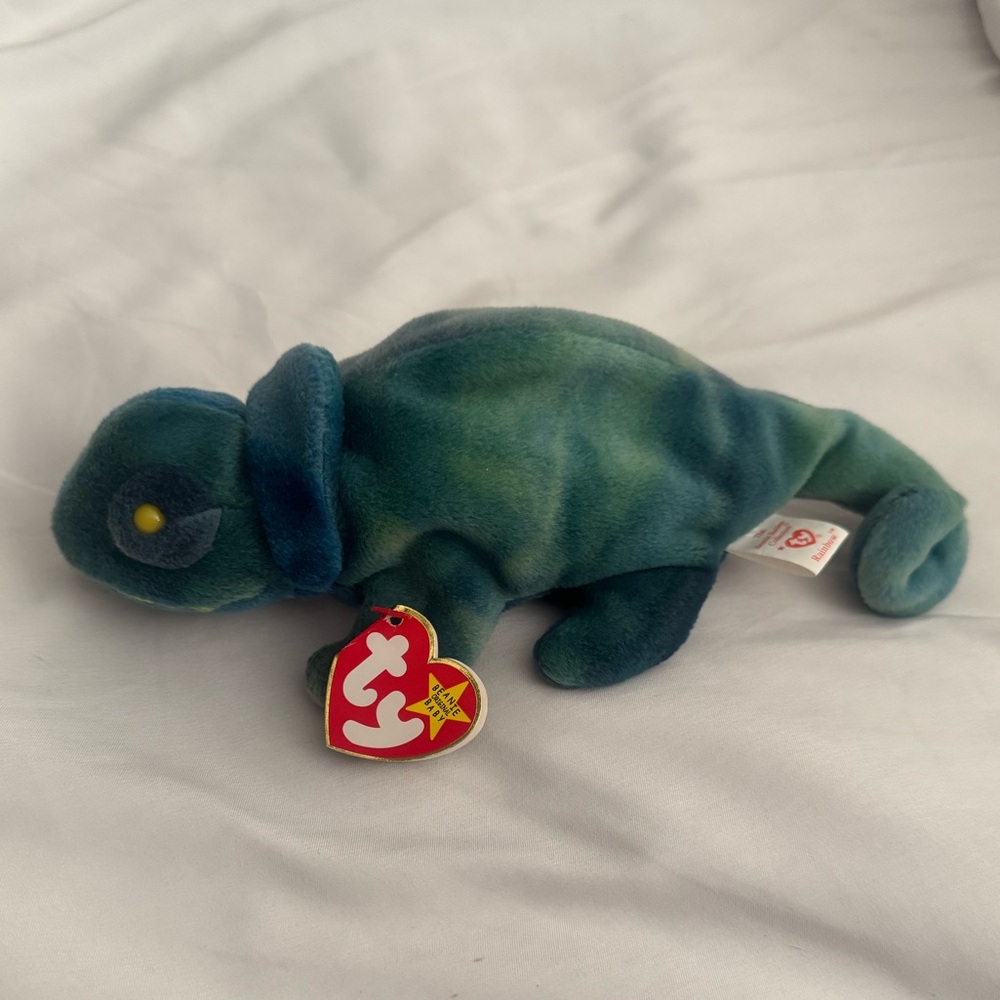 Ty Plush Chameleon - Green and Blue